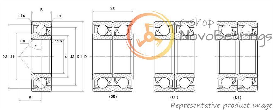 7208BG NTN Bearing (40х80х18 mm.)