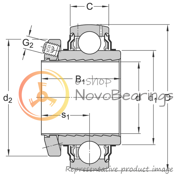 YSP 207-107 SB-2F SKF Bearing (36.513х72х39.7 mm.)