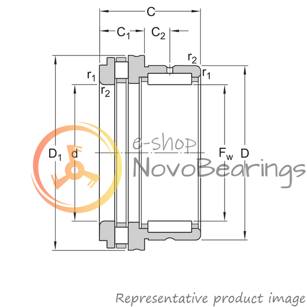 NKXR30T2 NTN Bearing (30х42х30 mm.)