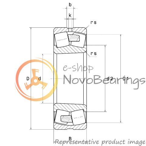 22222EMKW33 SNR Bearing (110х200х53 mm.)
