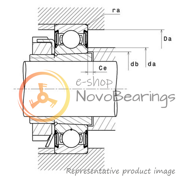 6208KEEC3 SNR Bearing (40х80х18 mm.)