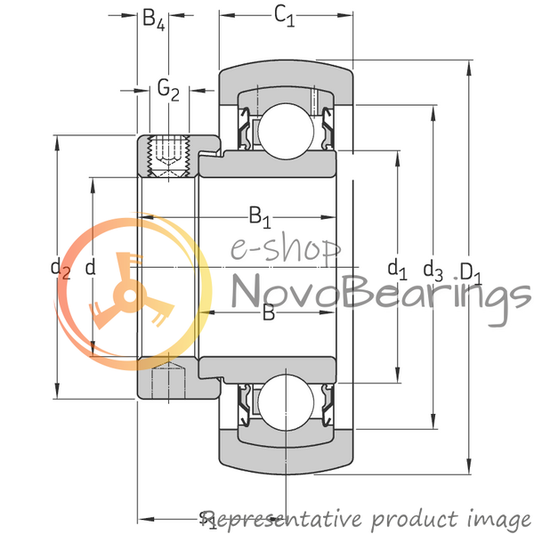 CYS 25 FM SKF Bearing (25х62.3х31 mm.)
