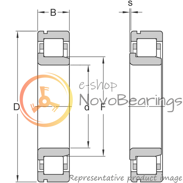 NJ 2209 ECNJ SKF Bearing (45х85х23 mm.)