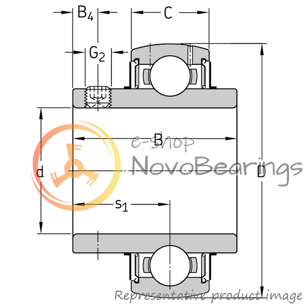 UCX13 SKF Bearing (65х125х74.6 mm.)