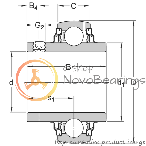 YAR 209-2RF SKF Bearing (45х85х49.2 mm.)
