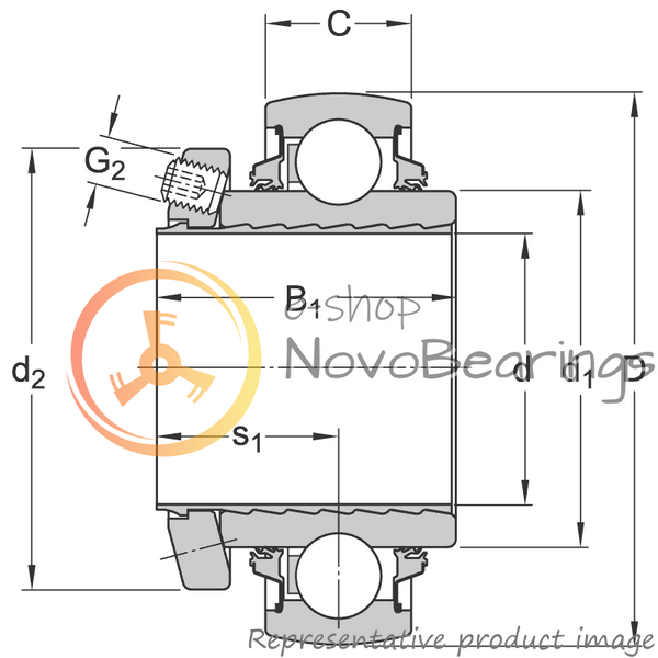 YSP 207 SB-2DW/AG SKF Bearing (35х72х39.7 mm.)