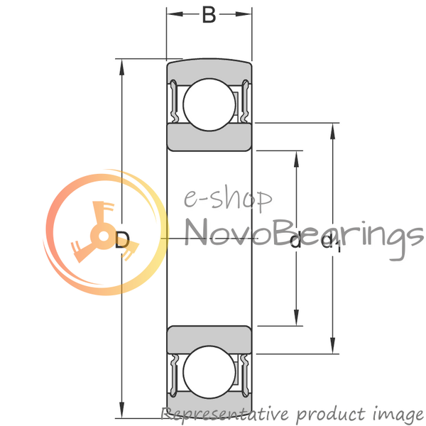 1726204-2RS1 SKF Bearing (20х47х14 mm.)