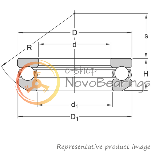 53217 SKF Bearing (85х125х33.1 mm.)