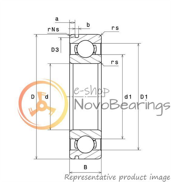 6206N SNR Bearing (30х62х16 mm.)