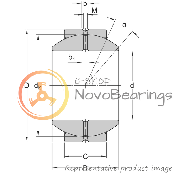 GEH 60 ES SKF Bearing (60х105х63 mm.)