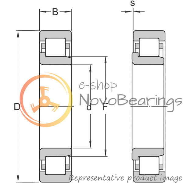 NJ 305 ECP SKF Bearing (25х62х17 mm.)
