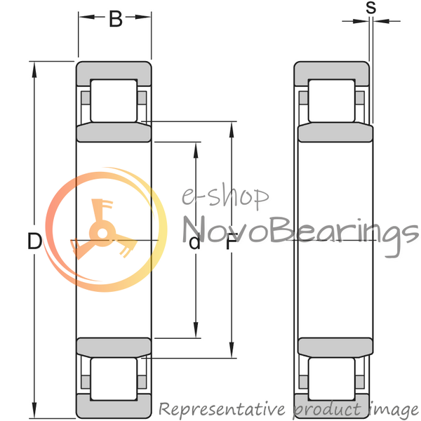 NU 308 ECML SKF Bearing (40х90х23 mm.)
