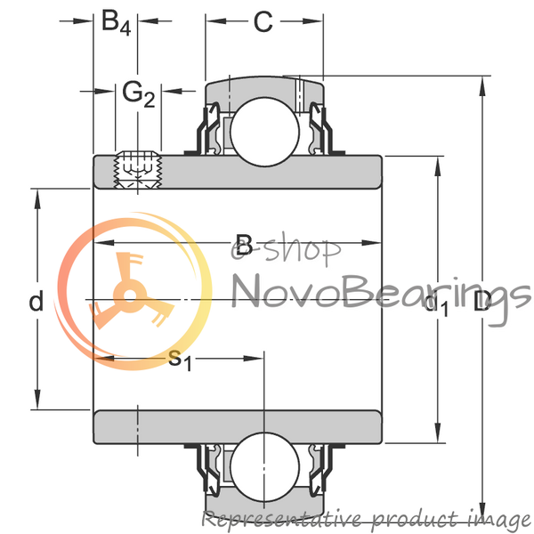 YAR 207-107-2F SKF Bearing (36.513х72х42.9 mm.)