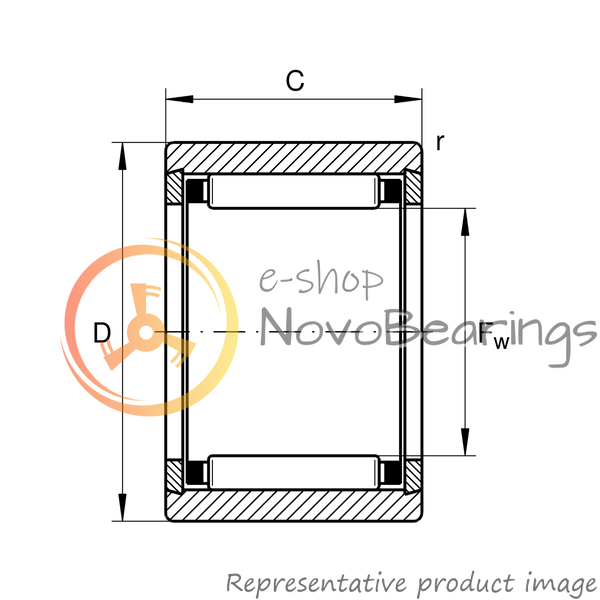 NK7/10T2 NTN Bearing (7х14х10 mm.)