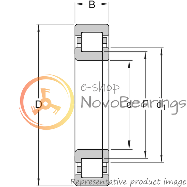 NUP 252 MA SKF Bearing (260х480х80 mm.)