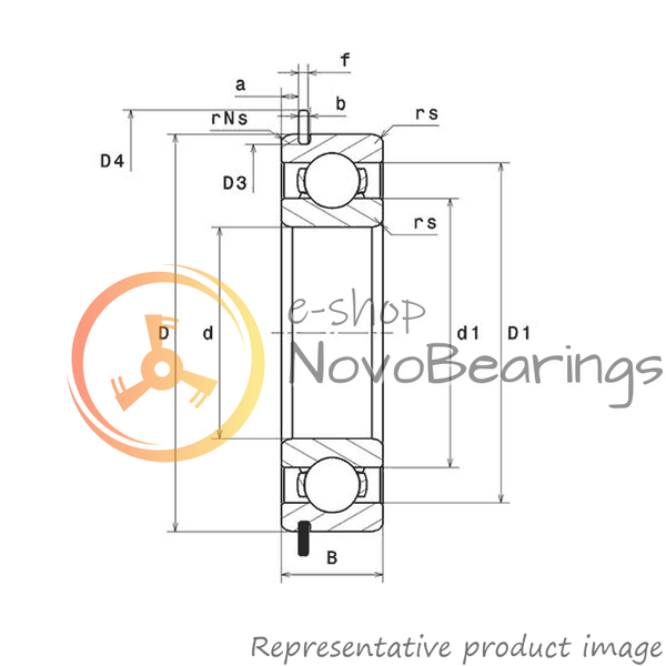 6006NR SNR Bearing (30х55х13 mm.)