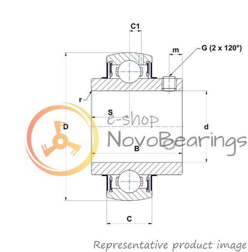 UC321G2T04 SNR Bearing (105х225х112 mm.)